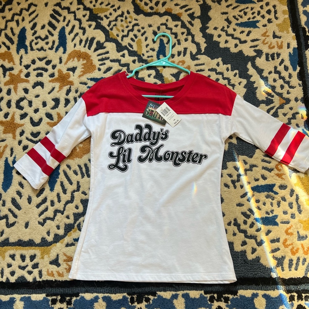 Hot Topic Daddy’s lil Monster Harley Quinn costume shirt
